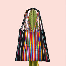 Load image into Gallery viewer, striped textile tote