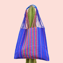 Load image into Gallery viewer, striped textile tote