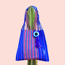 Load image into Gallery viewer, striped textile tote