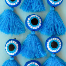 Load image into Gallery viewer, ojo azul tassel