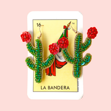 Load image into Gallery viewer, cactus rojo earrings

