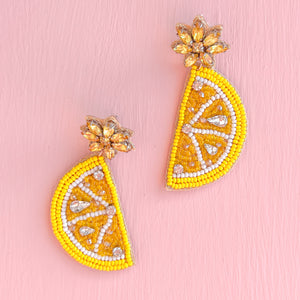 lemon slice earrings