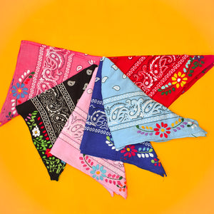 floral embroidered bandanas